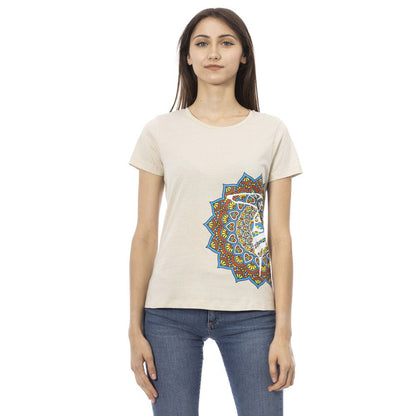  - Beige Cotton Women Top