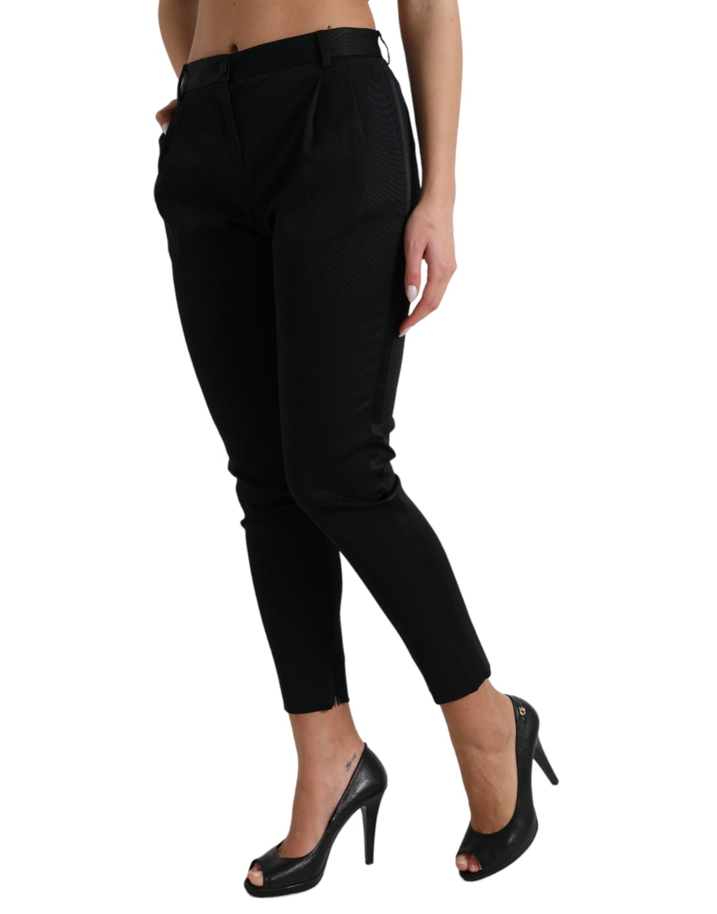  - Chic High Waist Skinny Cropped Pants