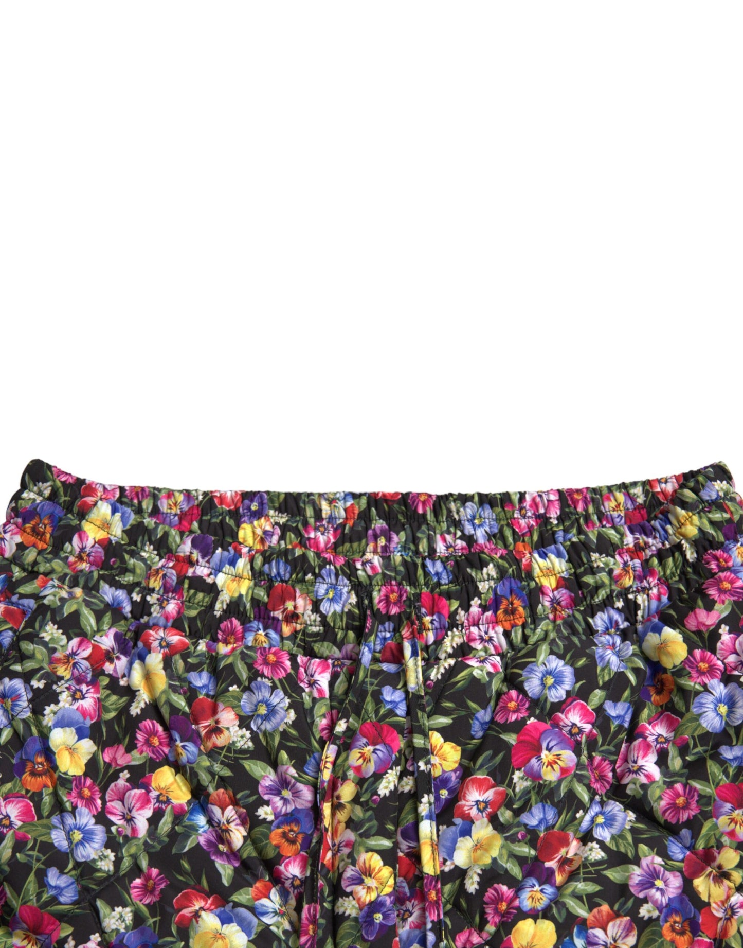  - Vibrant High Waist Floral Shorts