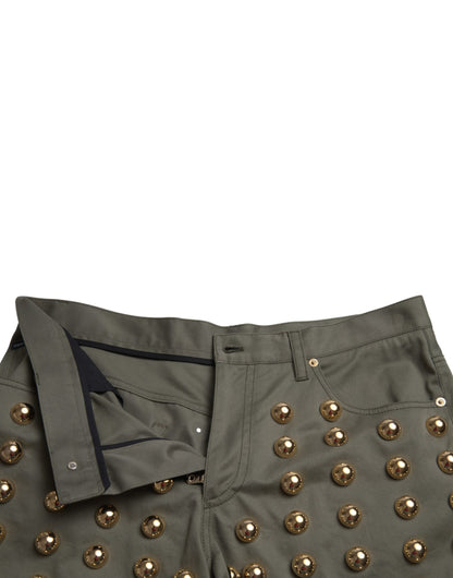  - Emerald High Waist Embellished Shorts