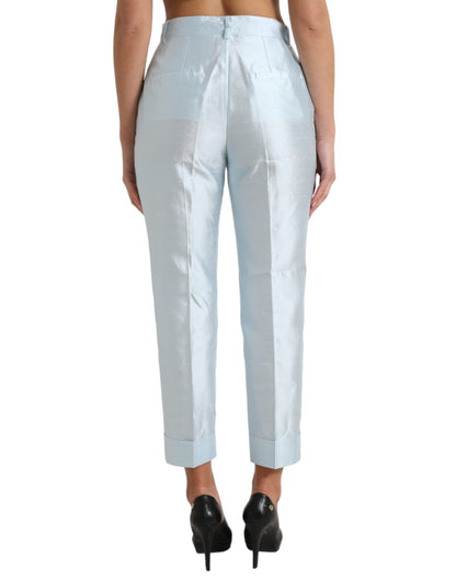  - Chic Sky Blue High Waist Cropped Pants