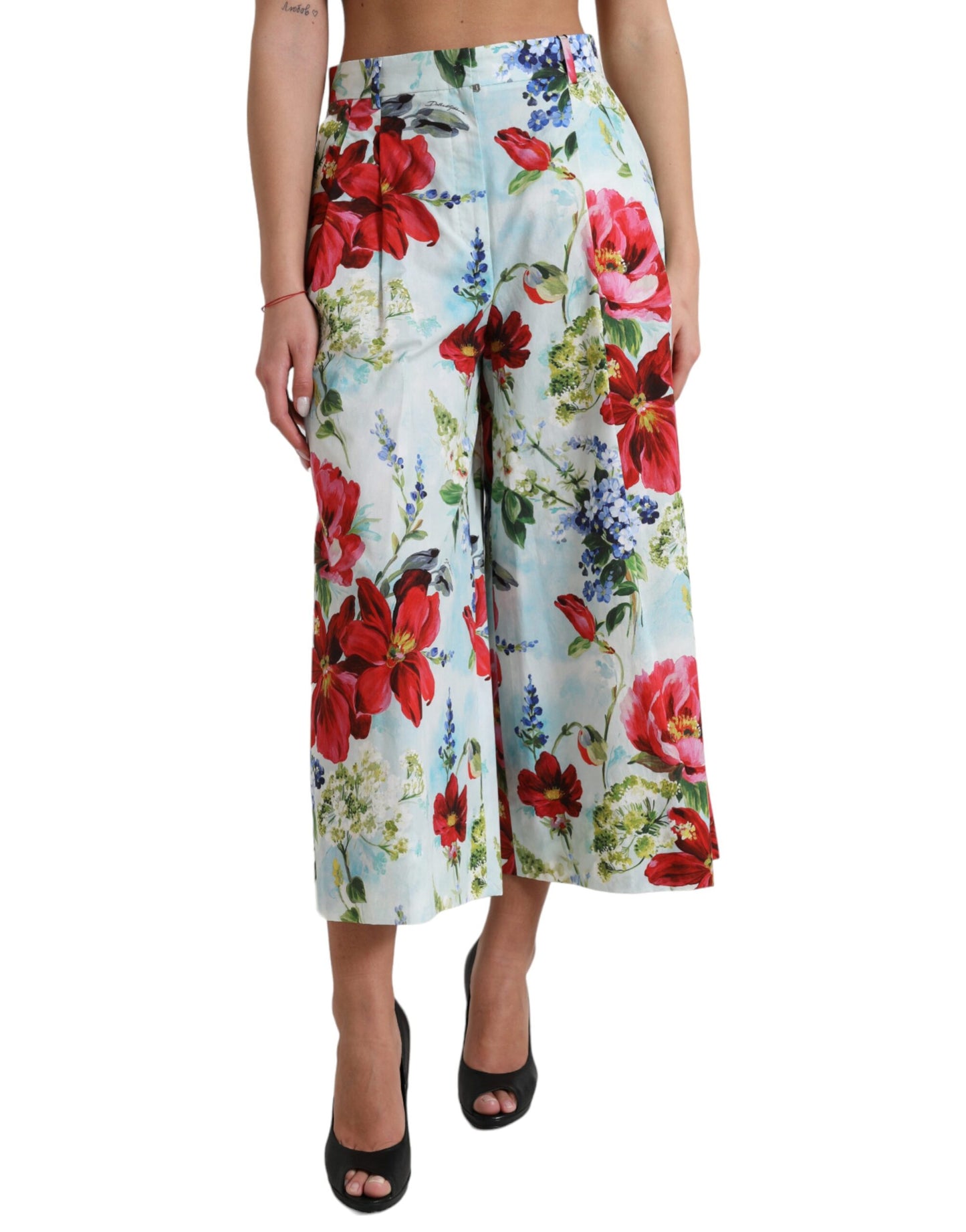  - Floral High Waist Wide Leg Pants