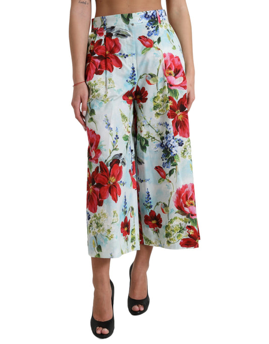  - Floral High Waist Wide Leg Pants