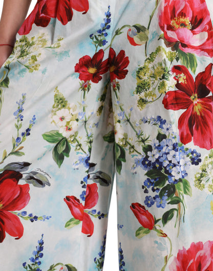  - Floral High Waist Wide Leg Pants