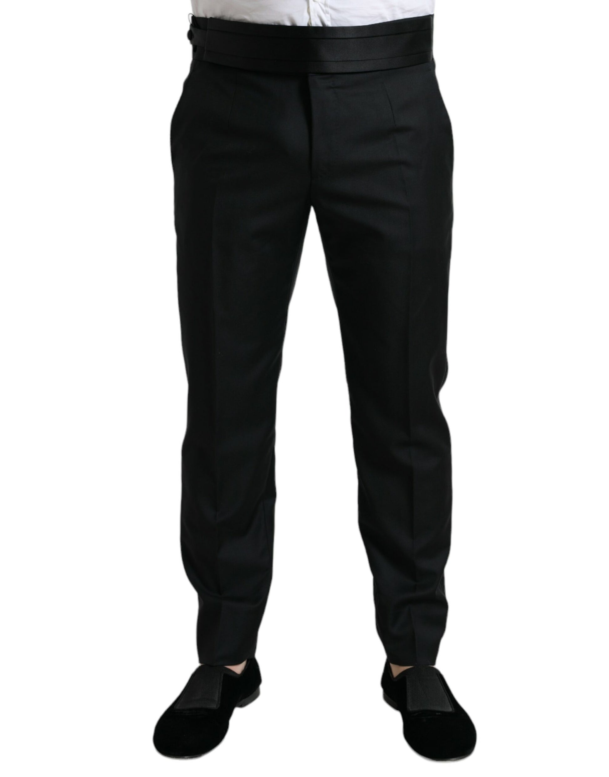 Elegant Slim Fit Wool Dress Pants