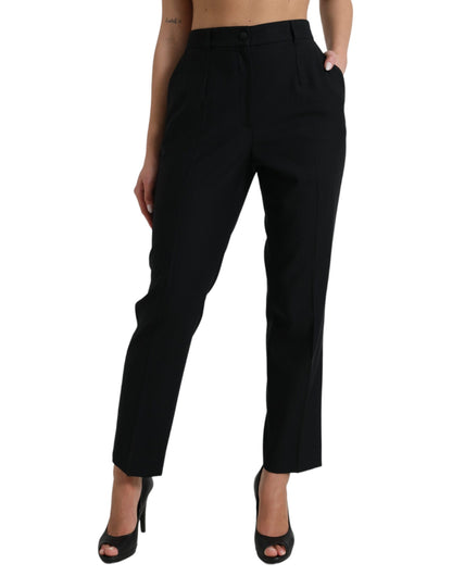  - Elegant High Waist Wool Pants