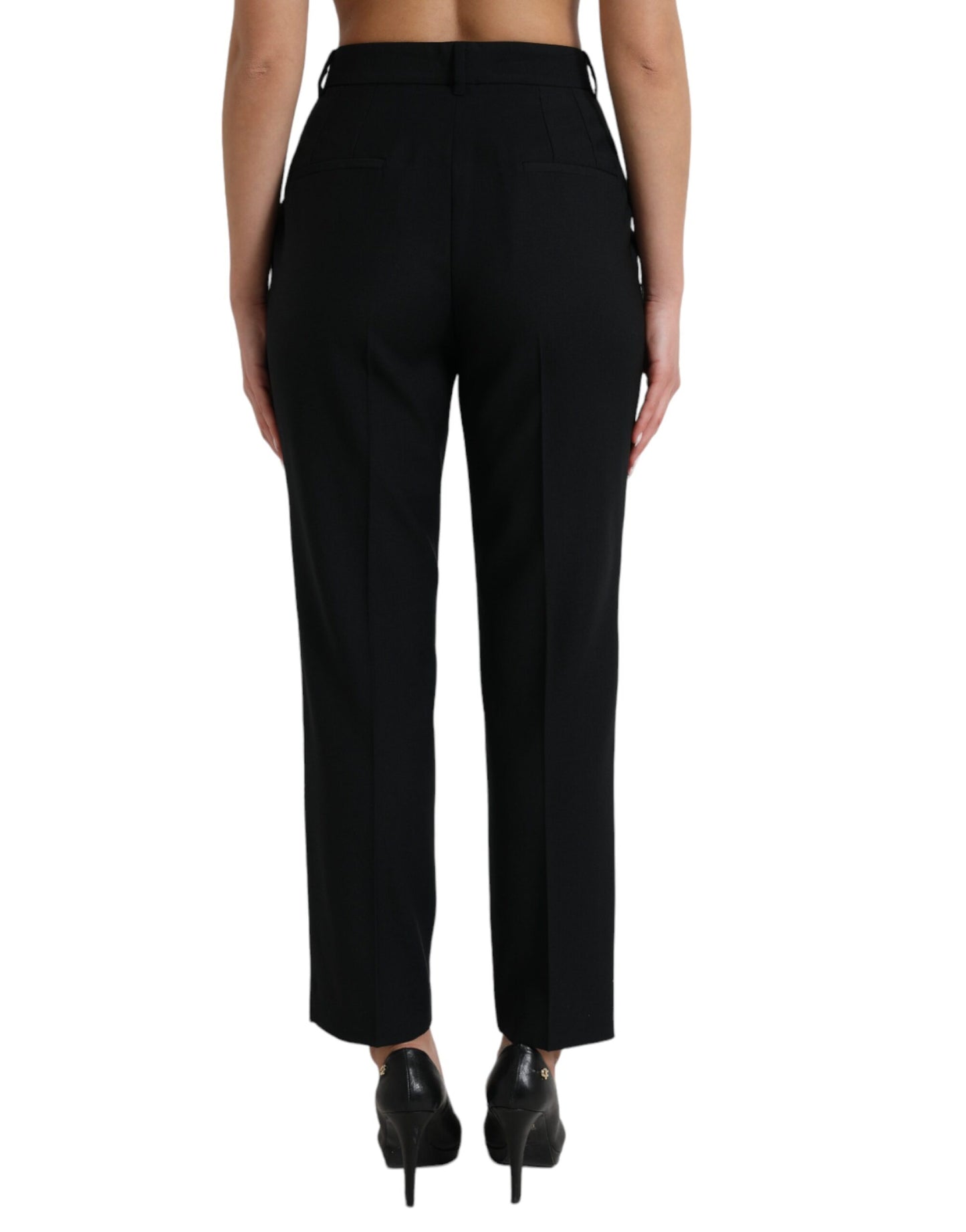  - Elegant High Waist Wool Pants