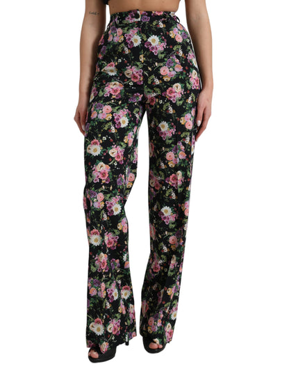  - Floral High Waist Wide Leg Pants