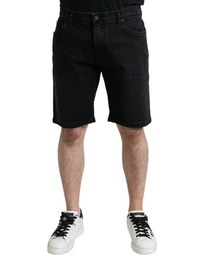  - Chic Black Bermuda Denim Shorts