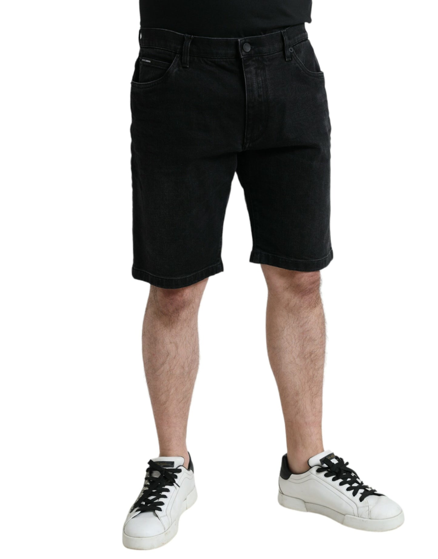  - Chic Black Bermuda Denim Shorts