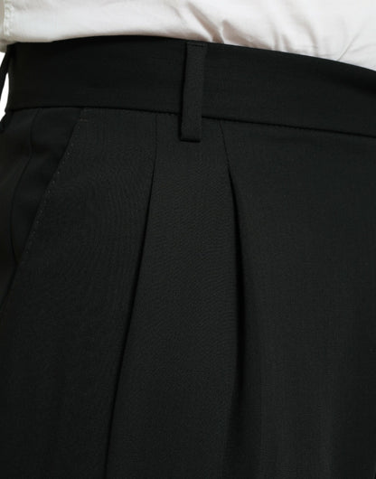  - Elegant Black Wool Dress Pants