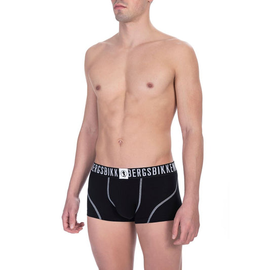  - Black Cotton Men Trunk Pack