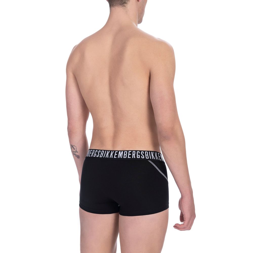  - Black Cotton Men Trunk Pack