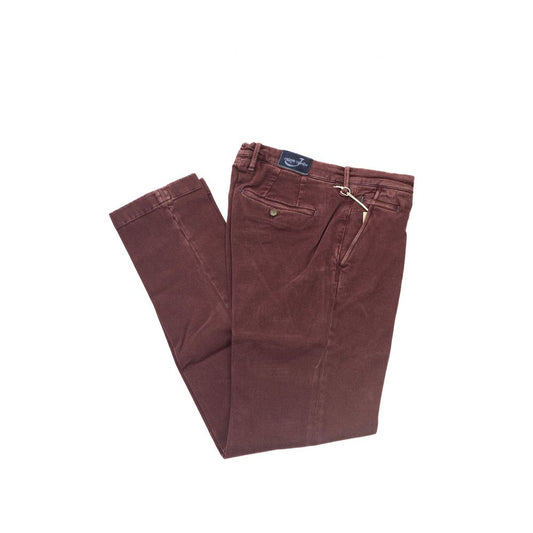  - Burgundy Cotton Men Chino