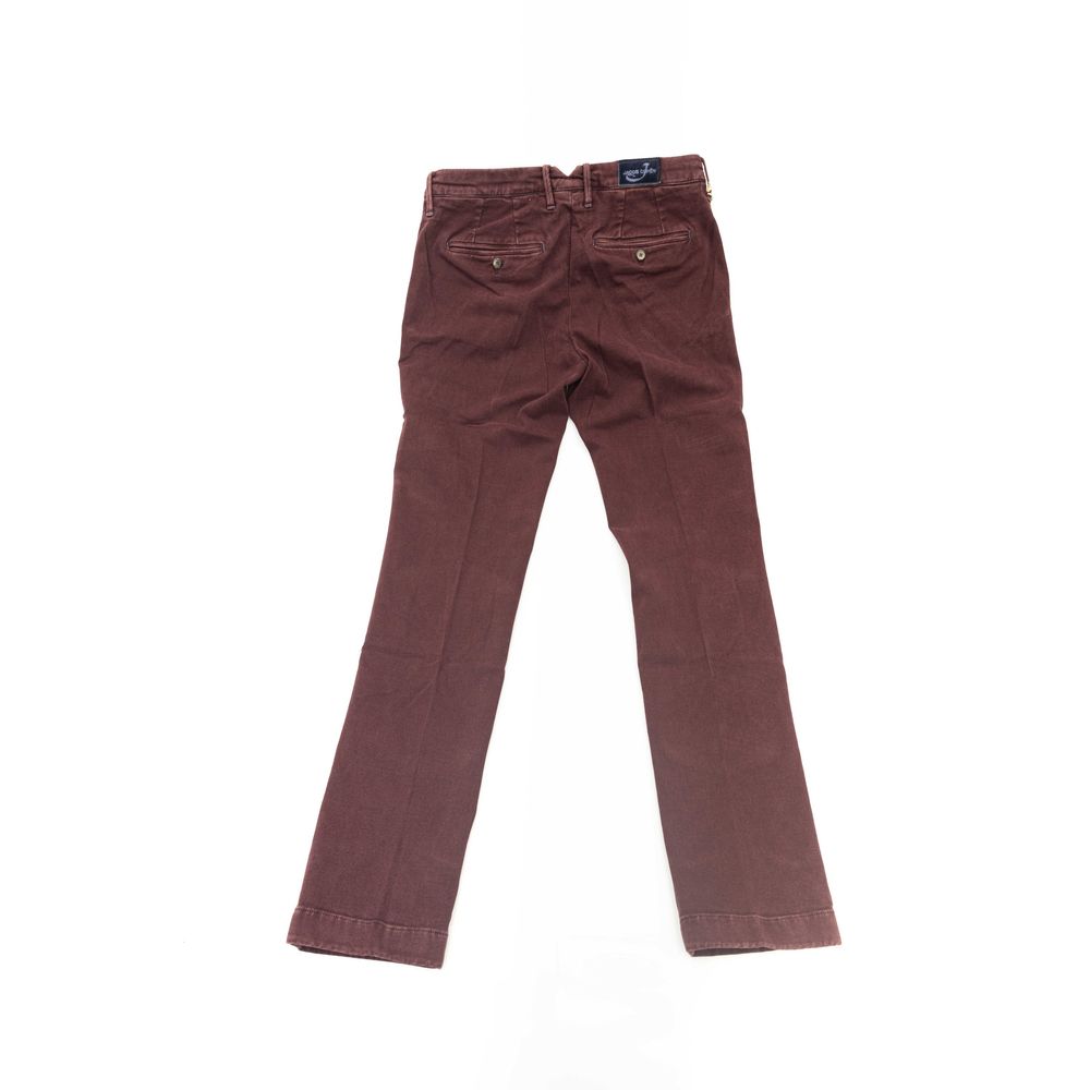  - Burgundy Cotton Men Chino