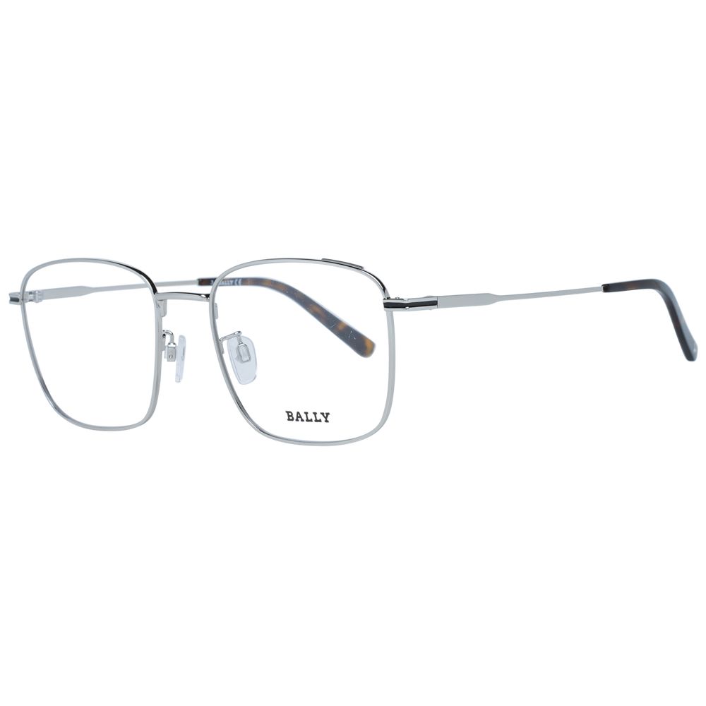 Bally Silver Men's Optical Frames – Square Full-Rim, 54mm