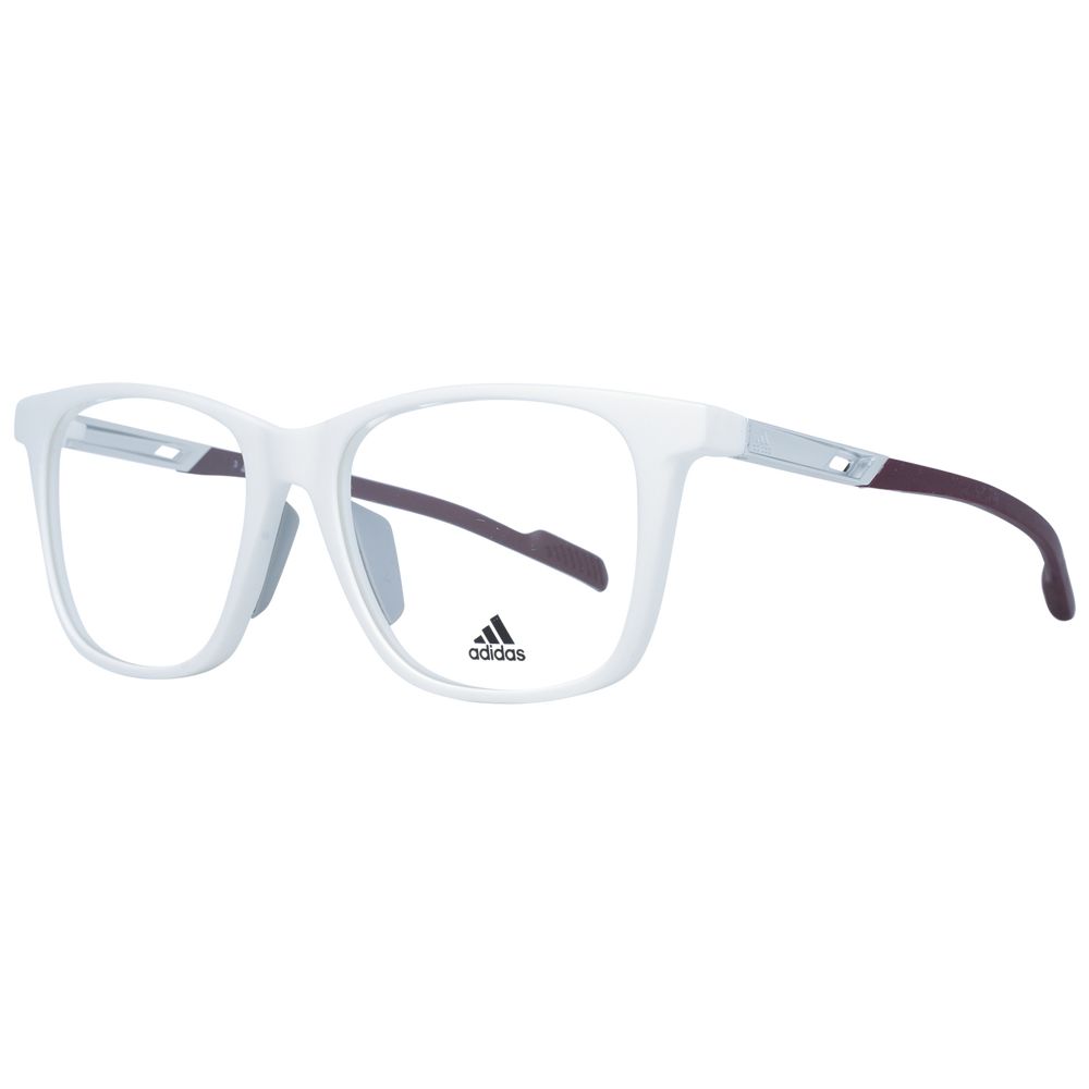 Adidas White Plastic Optical Glasses – Square Demo Lens Frames