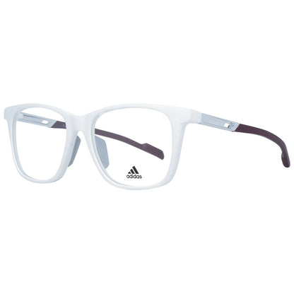 Adidas White Plastic Optical Glasses – Square Demo Lens Frames