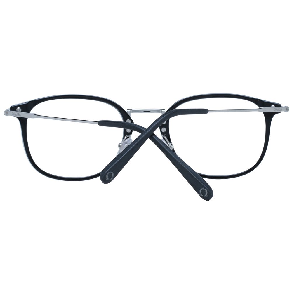 Omega Black Men's Optical Frames – Round Full-Rim Design