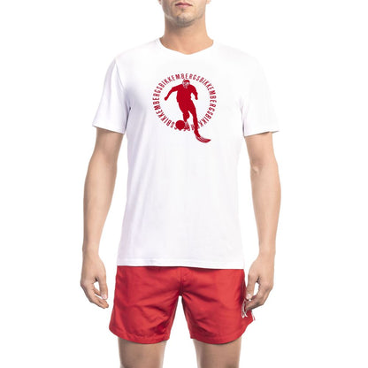  - White Cotton Men T-Shirt