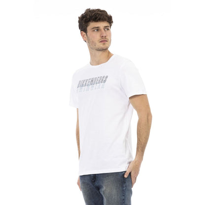  - White Cotton Men T-Shirt