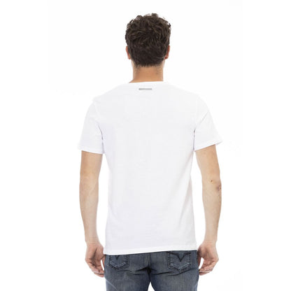  - White Cotton Men T-Shirt