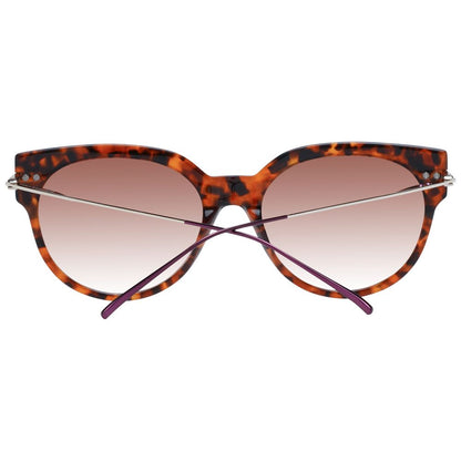 Scotch & Soda Women's Sunglasses – Brown Round Frame with Gradient Lenses, 55mm