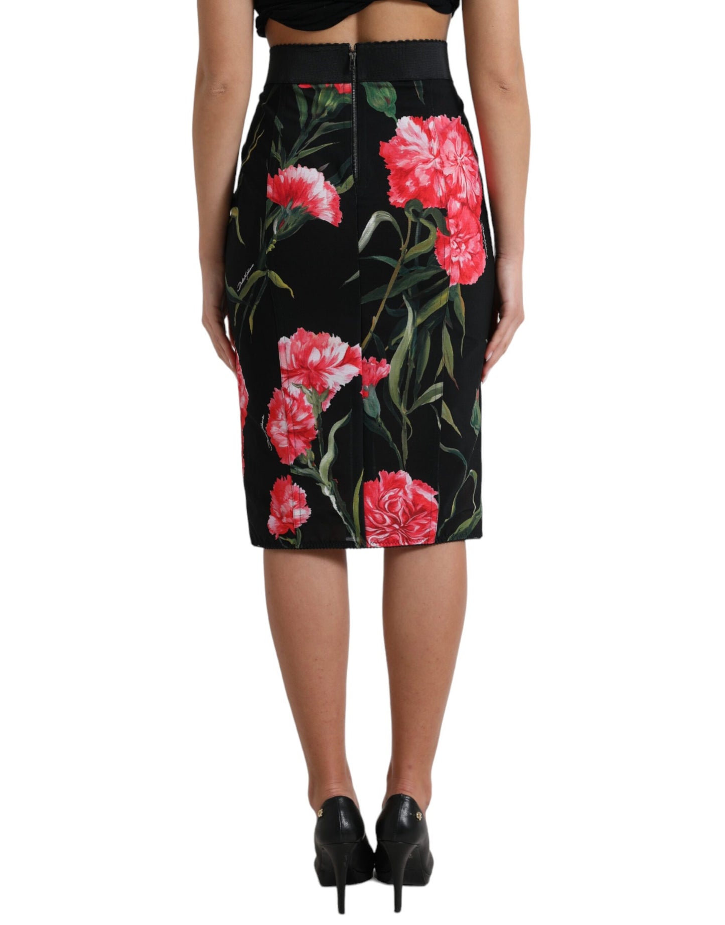  - Floral High Waist Pencil Skirt