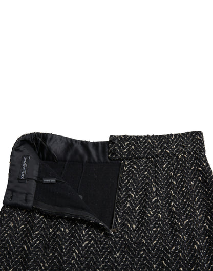  - Elegant Tweed High-Waist Mini Skirt