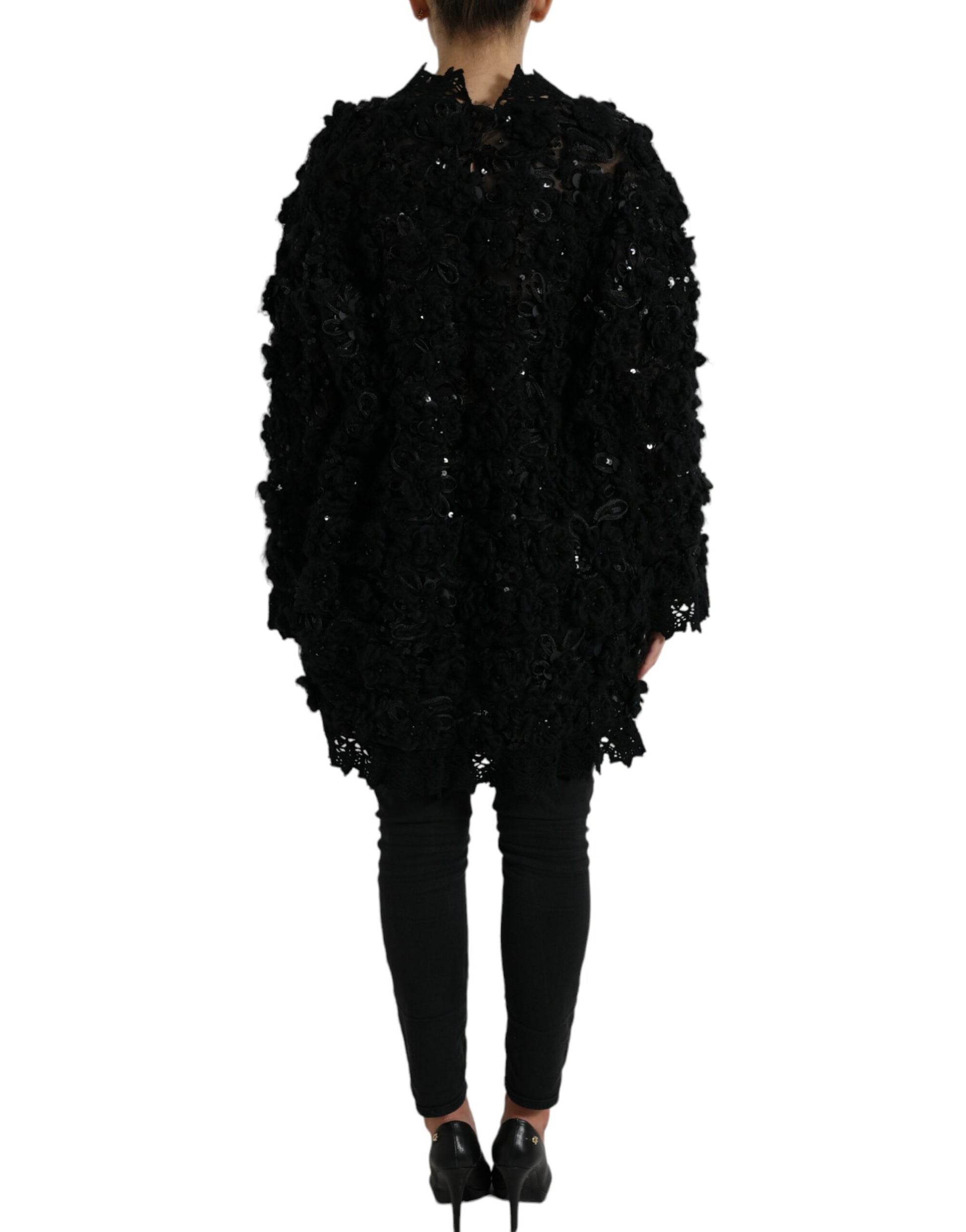 Sequin Embellished Black Jumper