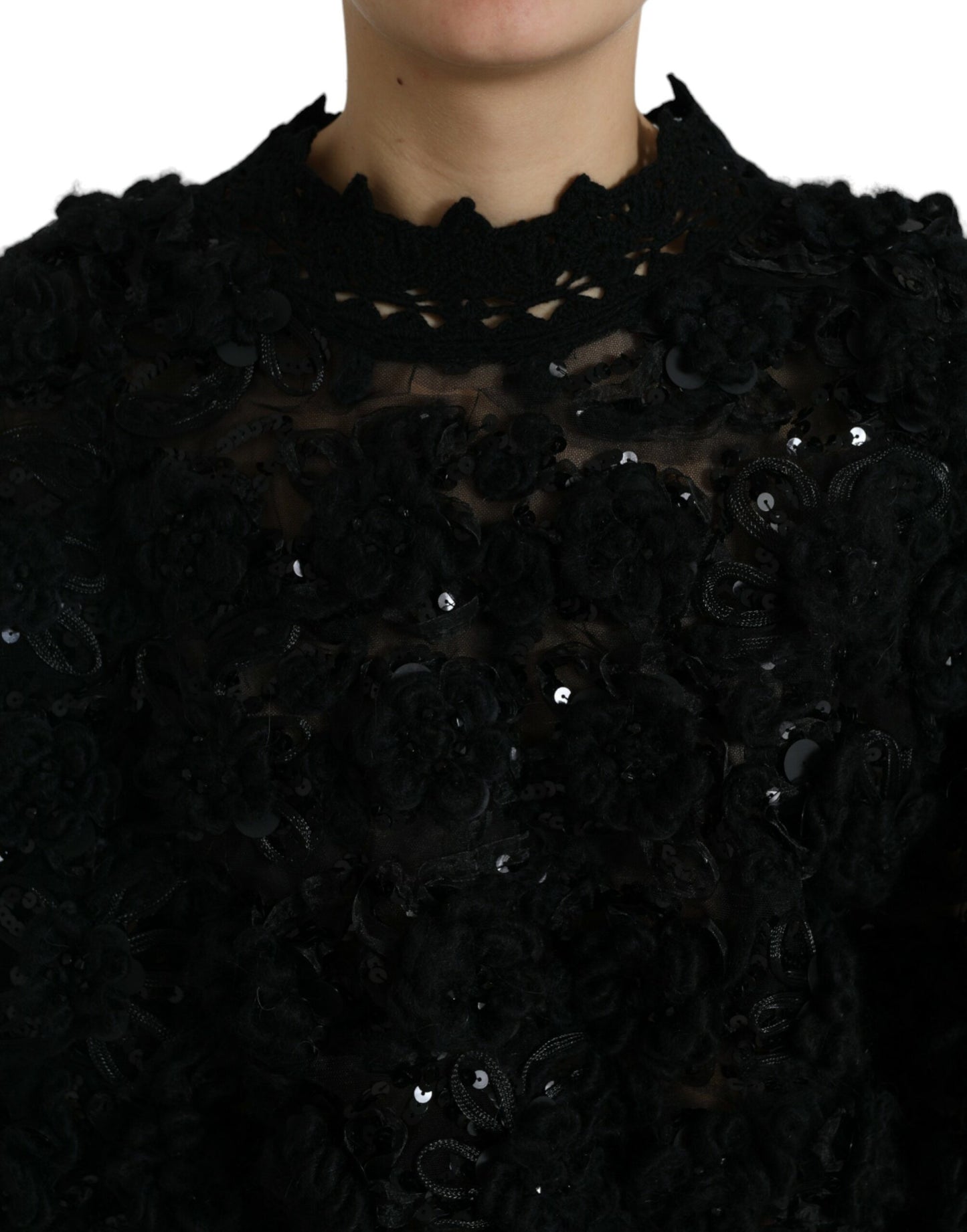  - Sequin Embellished Black Jumper