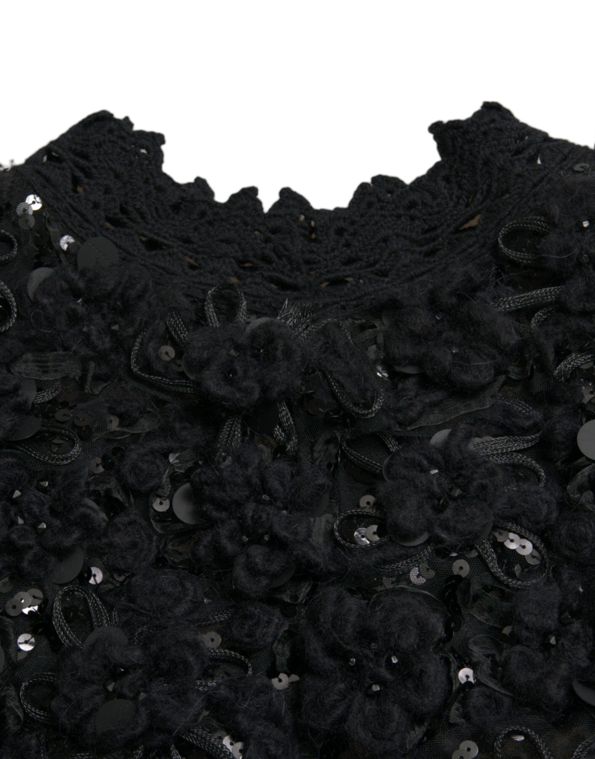 Sequin Embellished Black Jumper