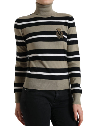  - Multicolor Striped Wool Turtleneck Sweater