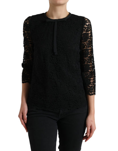  - Elegant Floral Lace Long Sleeve Top