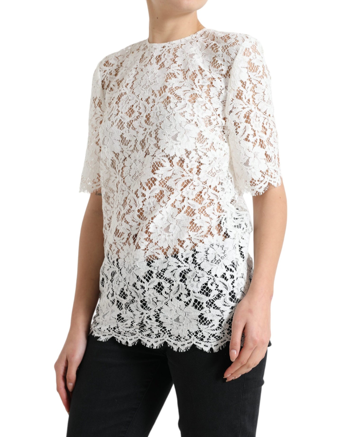 Elegant White Lace Blouse - The Luxe Alliance