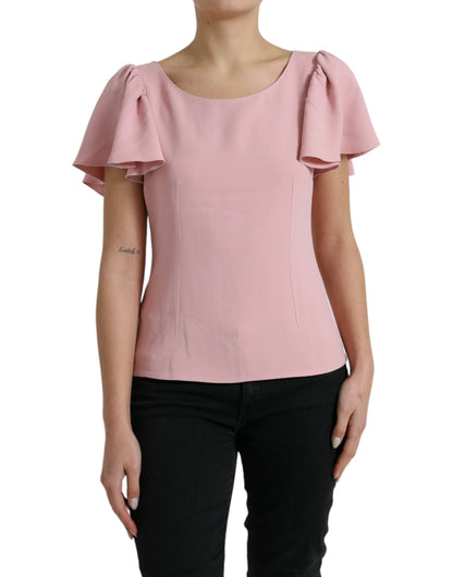  - Chic Pink Bell Sleeve Top