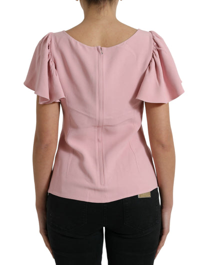  - Chic Pink Bell Sleeve Top