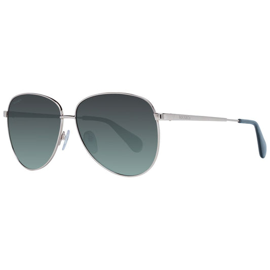 Max & Co Women’s Rose Gold Aviator Sunglasses – Green Mirrored Lenses, 58mm