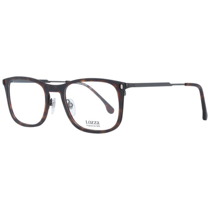 Lozza Brown Men’s Optical Frames – Square Full-Rim Design