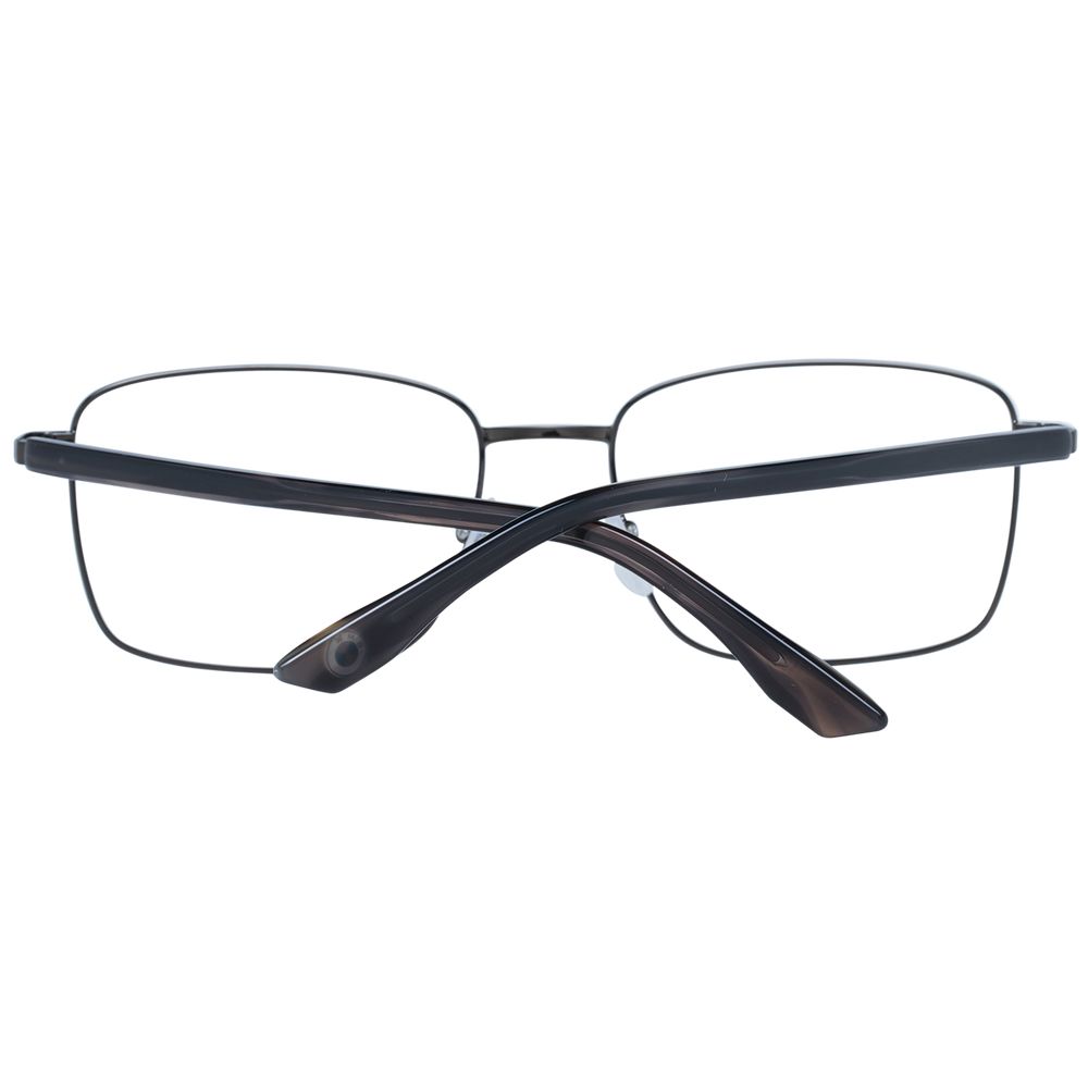 BMW Gray Men’s Optical Frames – Gunmetal Rectangle Design, 56mm