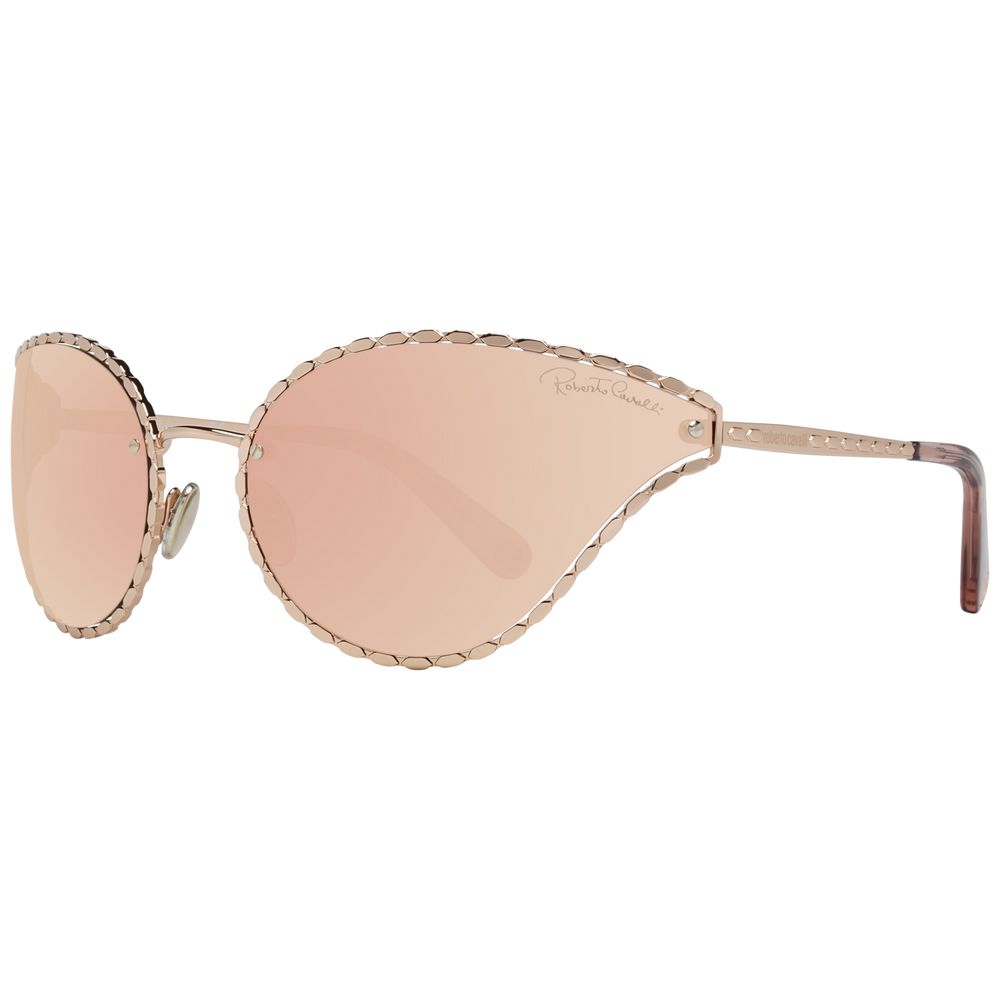  - Rose Gold Oval Mirrored Sunglasses