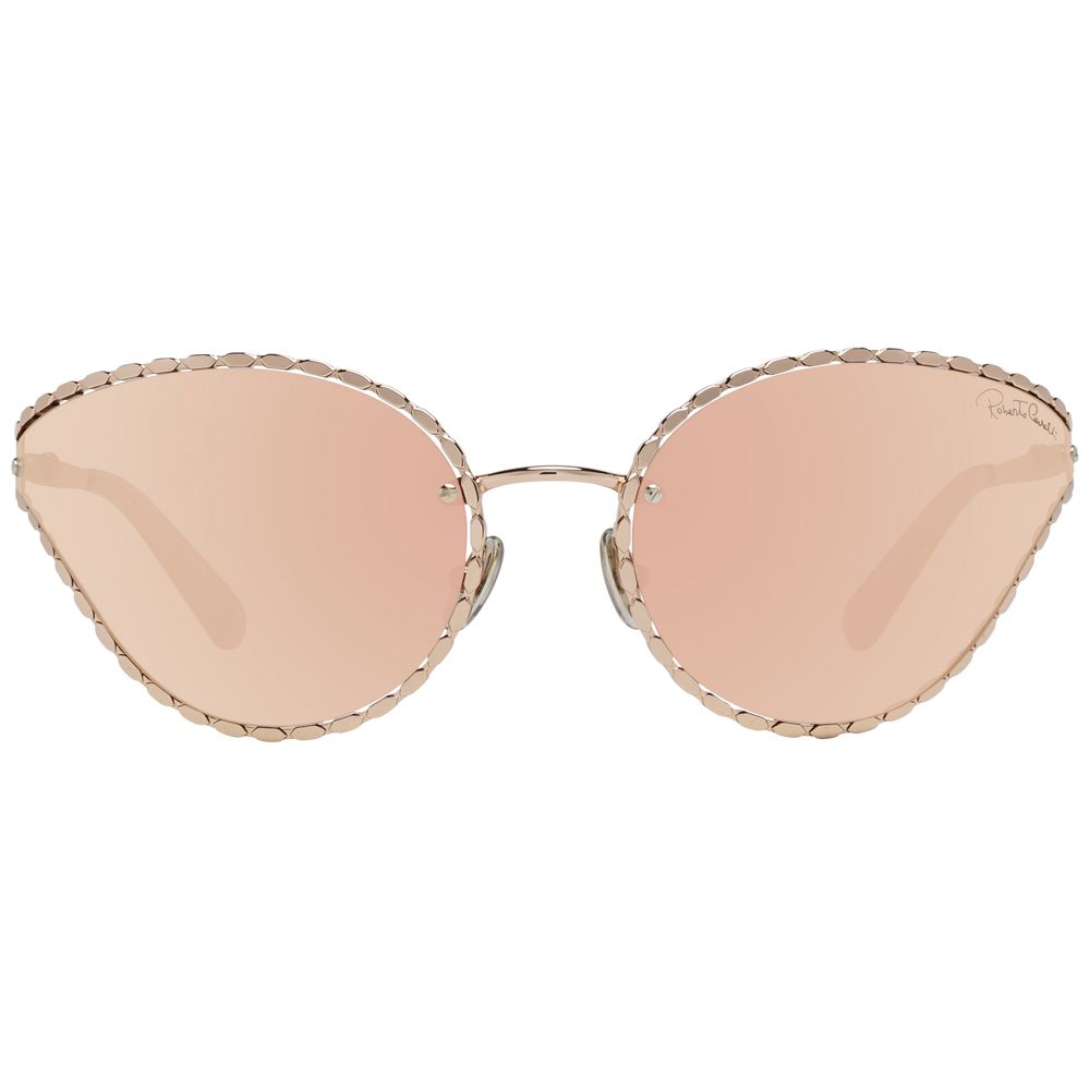  - Rose Gold Oval Mirrored Sunglasses