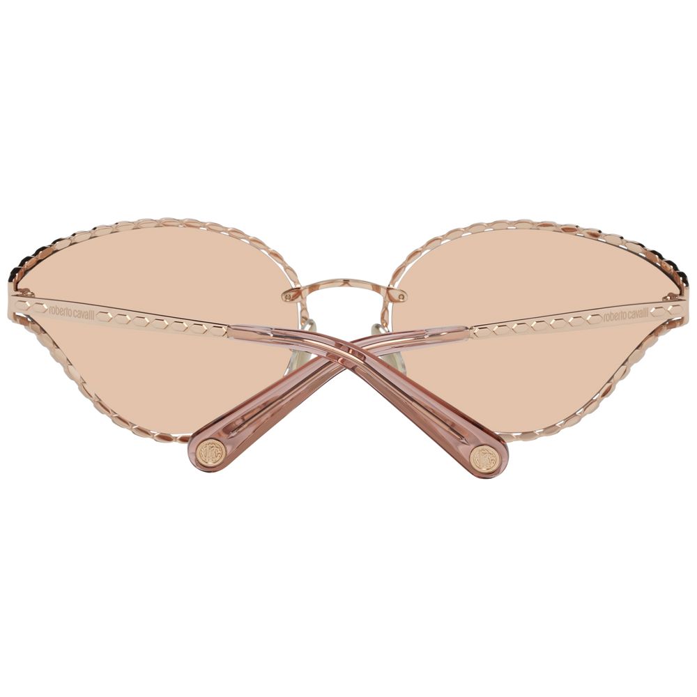  - Rose Gold Oval Mirrored Sunglasses