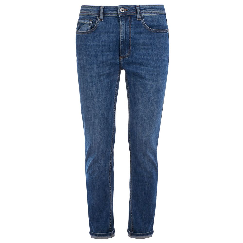 Yes Zee Men's Dark Blue Wash Denim Jeans
