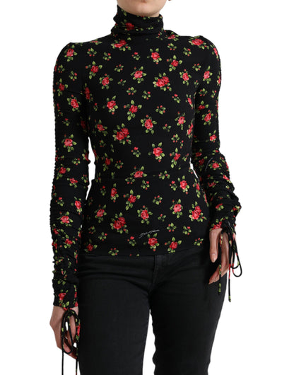  - Elegant Floral Silk Blend Top