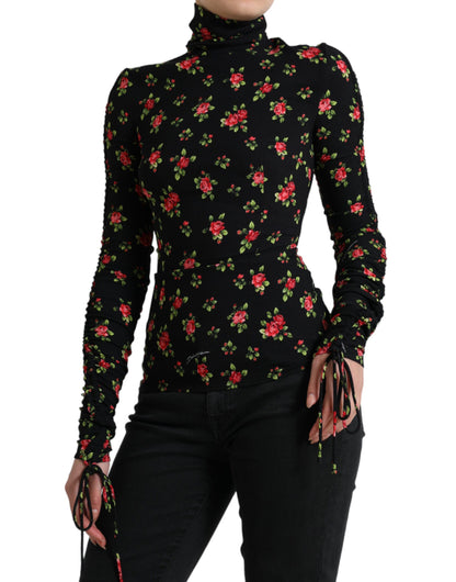  - Elegant Floral Silk Blend Top