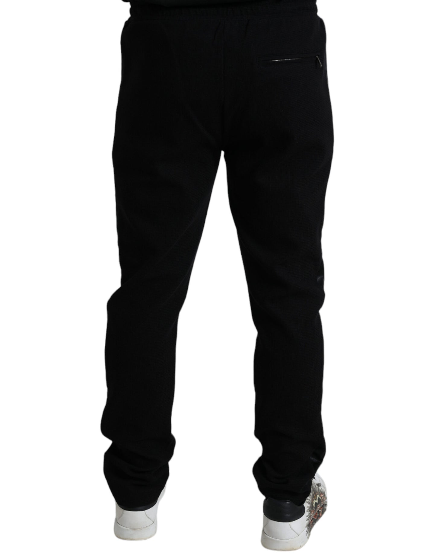  - Elegant Black Cotton Blend Jogger Pants