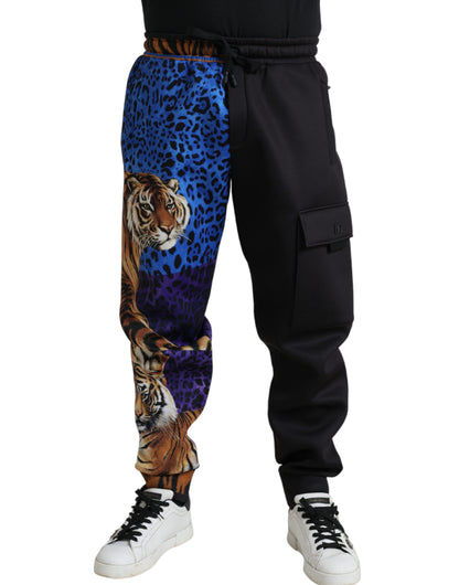  - Elegant Tiger Print Joggers