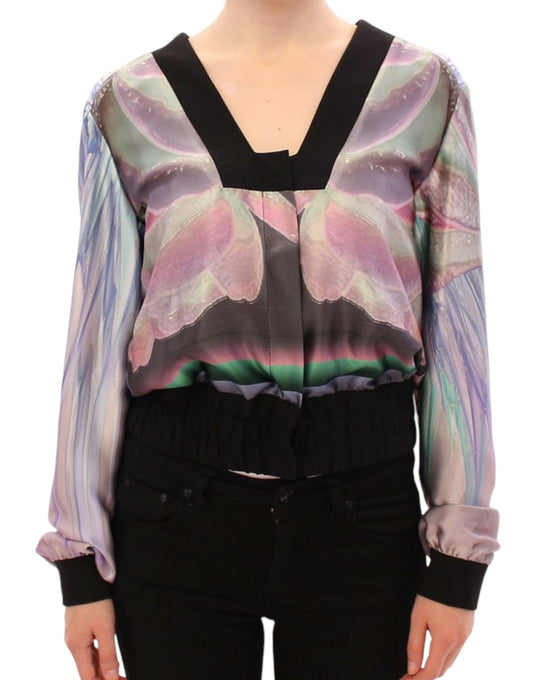  - Multicolor Silk Blouse Jacket