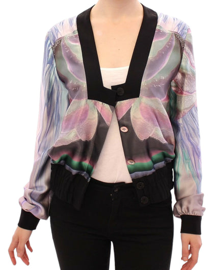  - Multicolor Silk Blouse Jacket